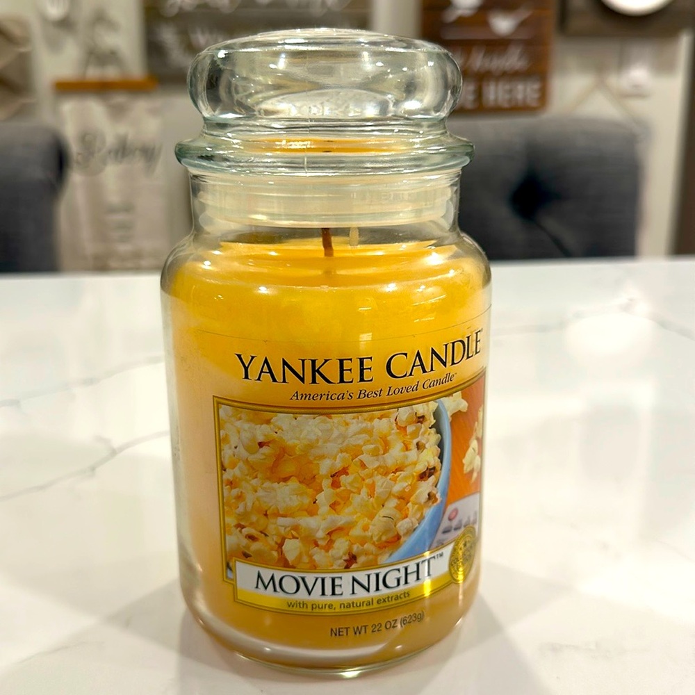 Vintage Yankee Candle Movie 🍿 Night Large Jar Candle